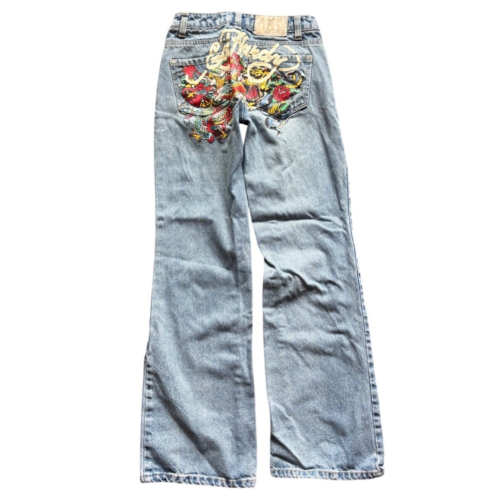 Y2K Ed Hardy Bootcut Denim Jeans Size 24